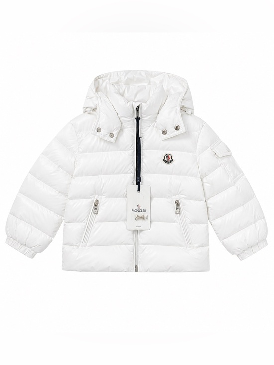 Moncler Other - Moncler White Quilted Hooded Puffer Jacket for Kids